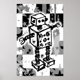 Sketched Robot Poster