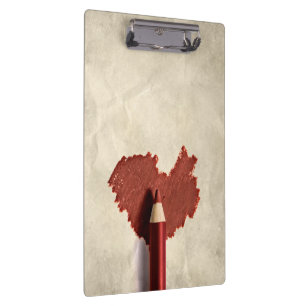 Sketched Scribbled Heart Clipboard