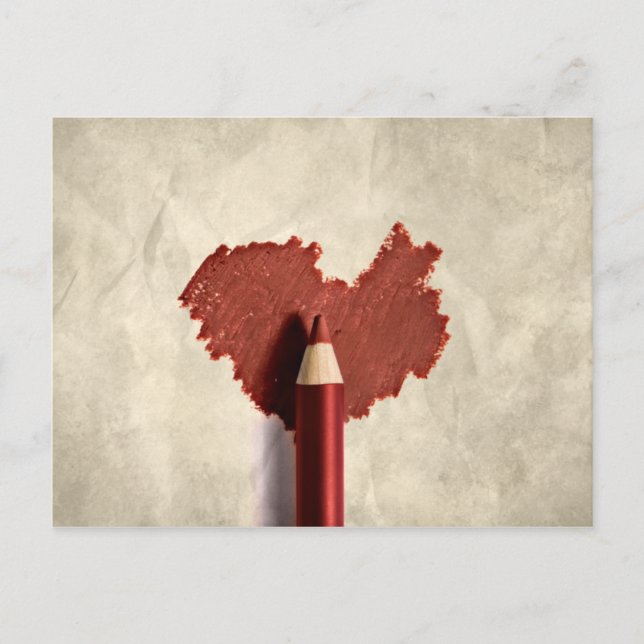 Sketched Scribbled Heart Postcard (Front)