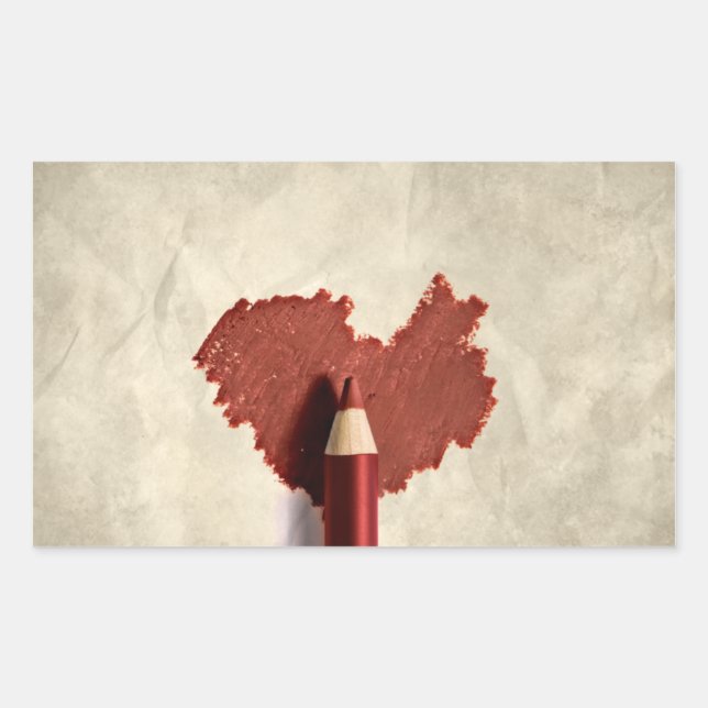 Sketched Scribbled Heart Sticker (Front)