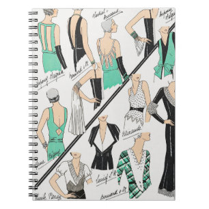 Sketches of French Couture Fashion from 1931 Notebook