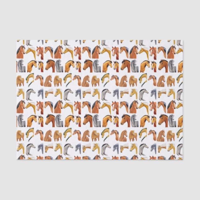 Sketches of Horses Tissue Paper (Front)