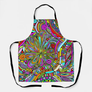 Sketching Fantasy Art - Abstract Flowers 1 Apron