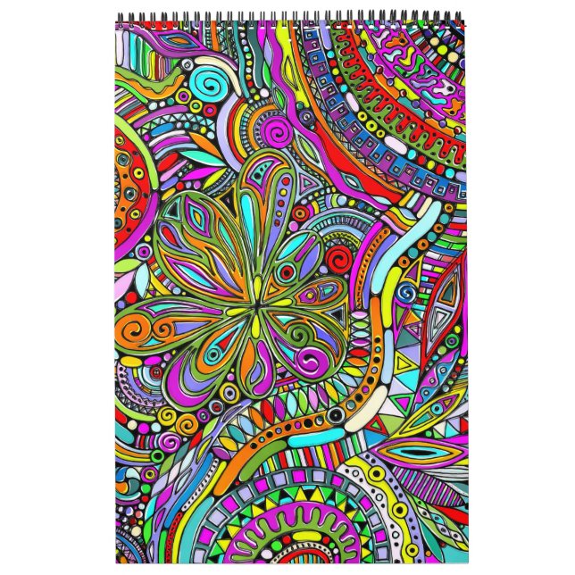 Sketching Fantasy Art - Abstract Flowers 1 Calendar (Cover)