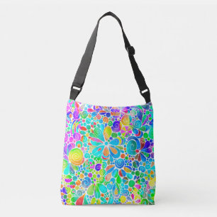 Sketching Fantasy Art - Abstract Flowers 2 Crossbody Bag