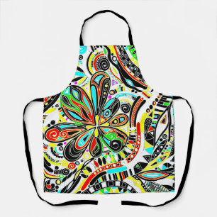 Sketching Fantasy Art - Abstract Flowers 3 Apron