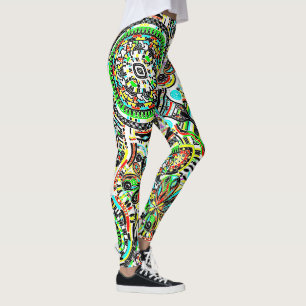 Sketching Fantasy Art - Abstract Flowers 3 Leggings