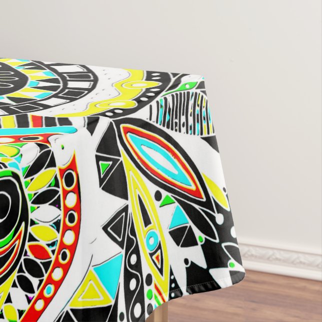 Sketching Fantasy Art - Abstract Flowers 3 Tablecloth (In Situ)