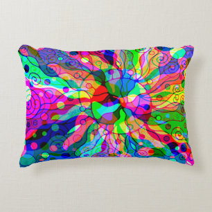 Sketching Fantasy Art - Abstract Neon Shift 1 Accent Pillow