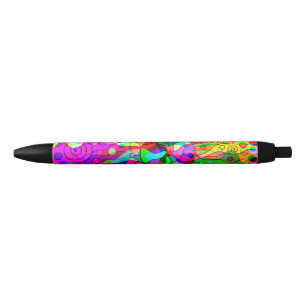 Sketching Fantasy Art - Abstract Neon Shift 1 Black Ink Pen