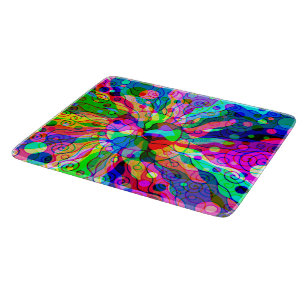 Sketching Fantasy Art - Abstract Neon Shift 1 Cutting Board