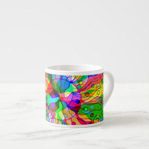 Sketching Fantasy Art - Abstract Neon Shift 1 Espresso Cup