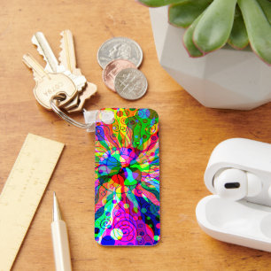 Sketching Fantasy Art - Abstract Neon Shift 1 Keychain