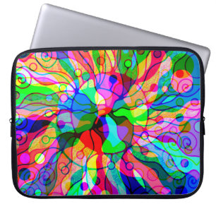 Sketching Fantasy Art - Abstract Neon Shift 1 Laptop Sleeve