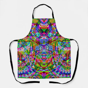 Sketching Fantasy Art - Abstract Neon Shift 3 Apron