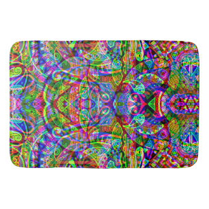 Sketching Fantasy Art - Abstract Neon Shift 3 Bath Mat