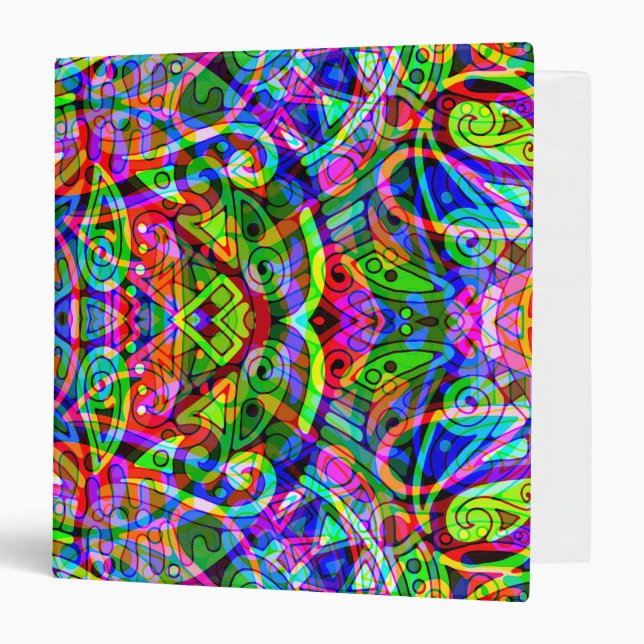Sketching Fantasy Art - Abstract Neon Shift 3 Binder (Front/Inside)