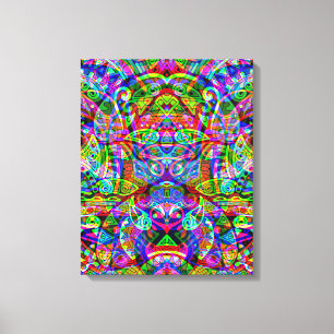 Sketching Fantasy Art - Abstract Neon Shift 3 Canvas Print