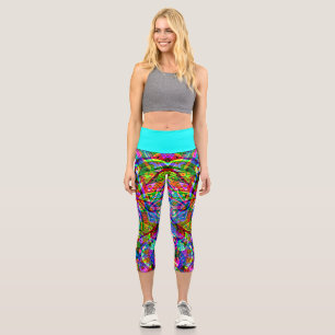Sketching Fantasy Art - Abstract Neon Shift 3 Capri Leggings