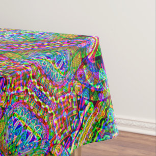 Sketching Fantasy Art - Abstract Neon Shift 3 Tablecloth