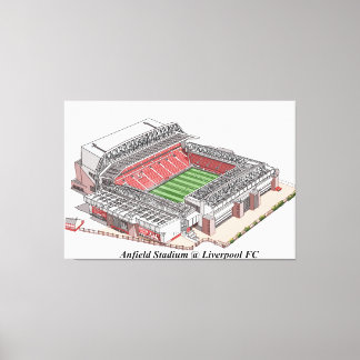 Sketching of Anfield Stadium home of Liverpool FC Canvas Print