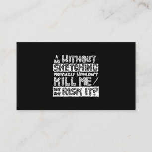 Sketching Pencil Drawing Pen Ink Artists Business Card