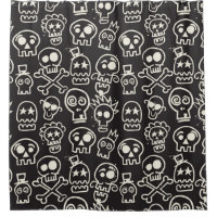 Sketchy Black Skull Seamless Wallpaper