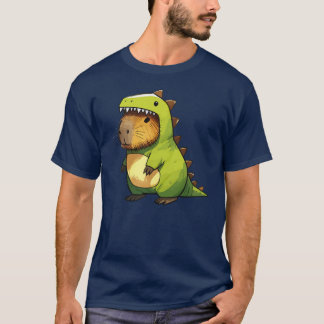 Sketchy Capybara In Dinosaur Costume friend T-Shirt
