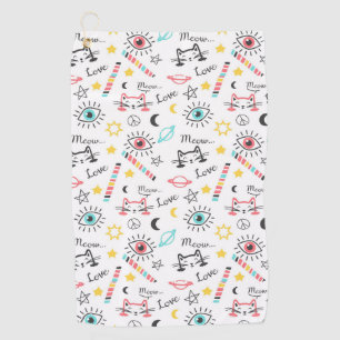 Sketchy Cats Golf Towel