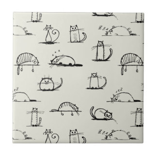 Sketchy cats tile