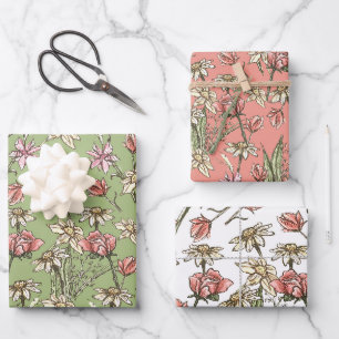 Sketchy Floral All Occasion Gift Wrap