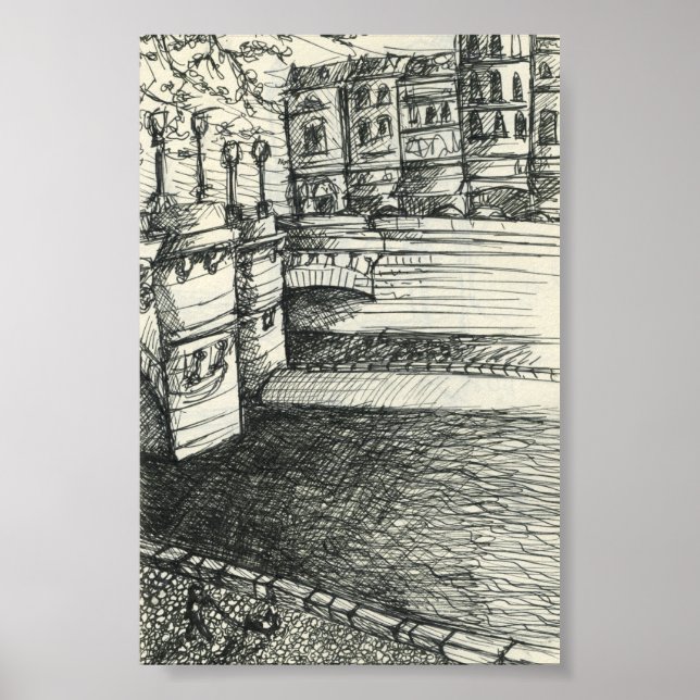 Sketchy In Paris: The River Seine Poster (Front)