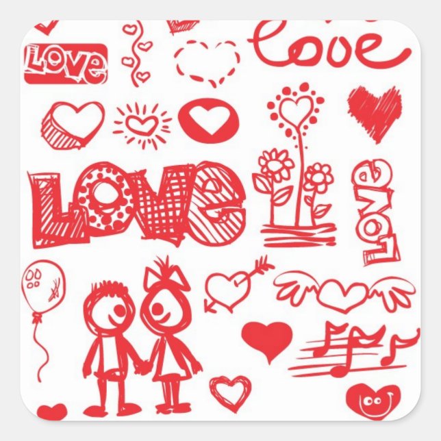 Sketchy Love stickers (Front)