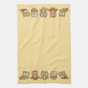 Sketchy Owls Kitchen Towel