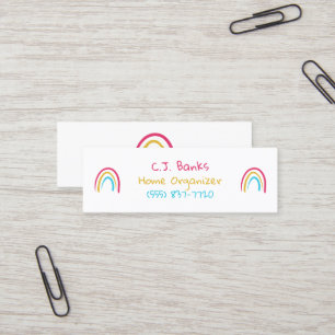 Sketchy Rainbows Mini Business Cards