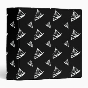Sketchy Sailboat Pattern Binder