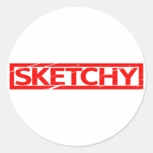 Sketchy Stamp Classic Round Sticker