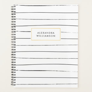 Sketchy Stripes Personalized Planner