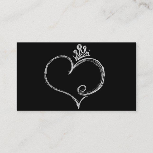 Sketchy Urban Heart Designer Business Card (Front)