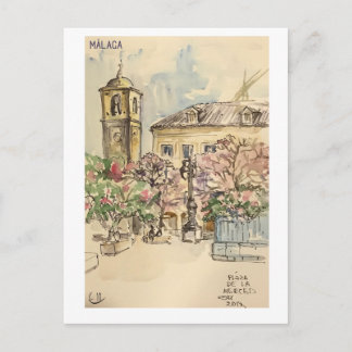 Skethchbook pages. Málaga m9 Postcard