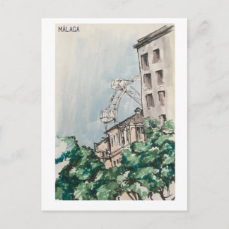 Skethchbook pages. Málaga. Markers Postcard