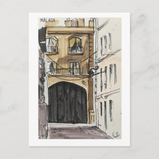 Skethchbook pages. Málaga. Markers Postcard