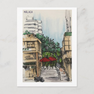 Skethchbook pages. Málaga. Markers Postcard