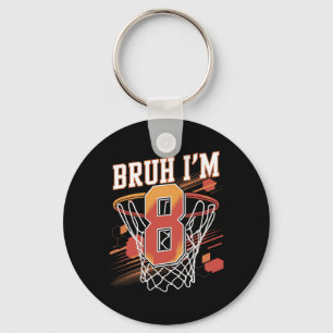 Sketll 8th Birthday Shirt For Boys 8 Year Old Birt Keychain