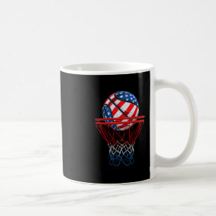 Sketll American Patriotic 4th Of July Us Flag Men  Coffee Mug