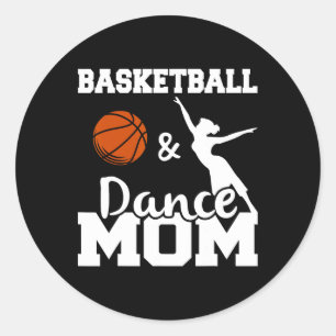 Sketll And Dance Mom Sketll Player Dancer Girl Mom Classic Round Sticker
