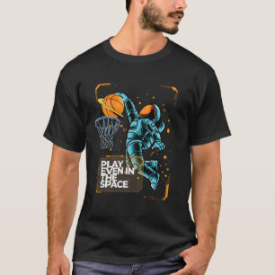Sketll Astronaut Dunkin Play Sketll Even In Space  T-Shirt