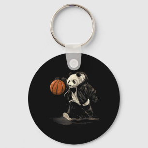 Sketll Bear Animal Art Sketll Hoop Panda Drawing Keychain
