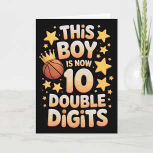 Sketll Birthday This Boy Is Now 10 Double Digits B Card