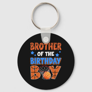 Sketll Brother Of The Birthday Boy Family Matching Keychain
